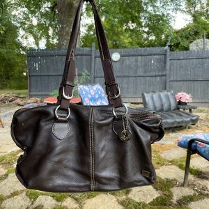 The sack brown leather purse great per loved condition. 12x8 strap drop 12.5